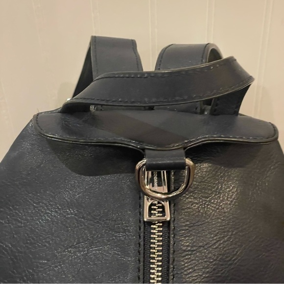 Rebecca Minkoff Julian Leather Backpack in Navy Medium - Picture 7 of 16